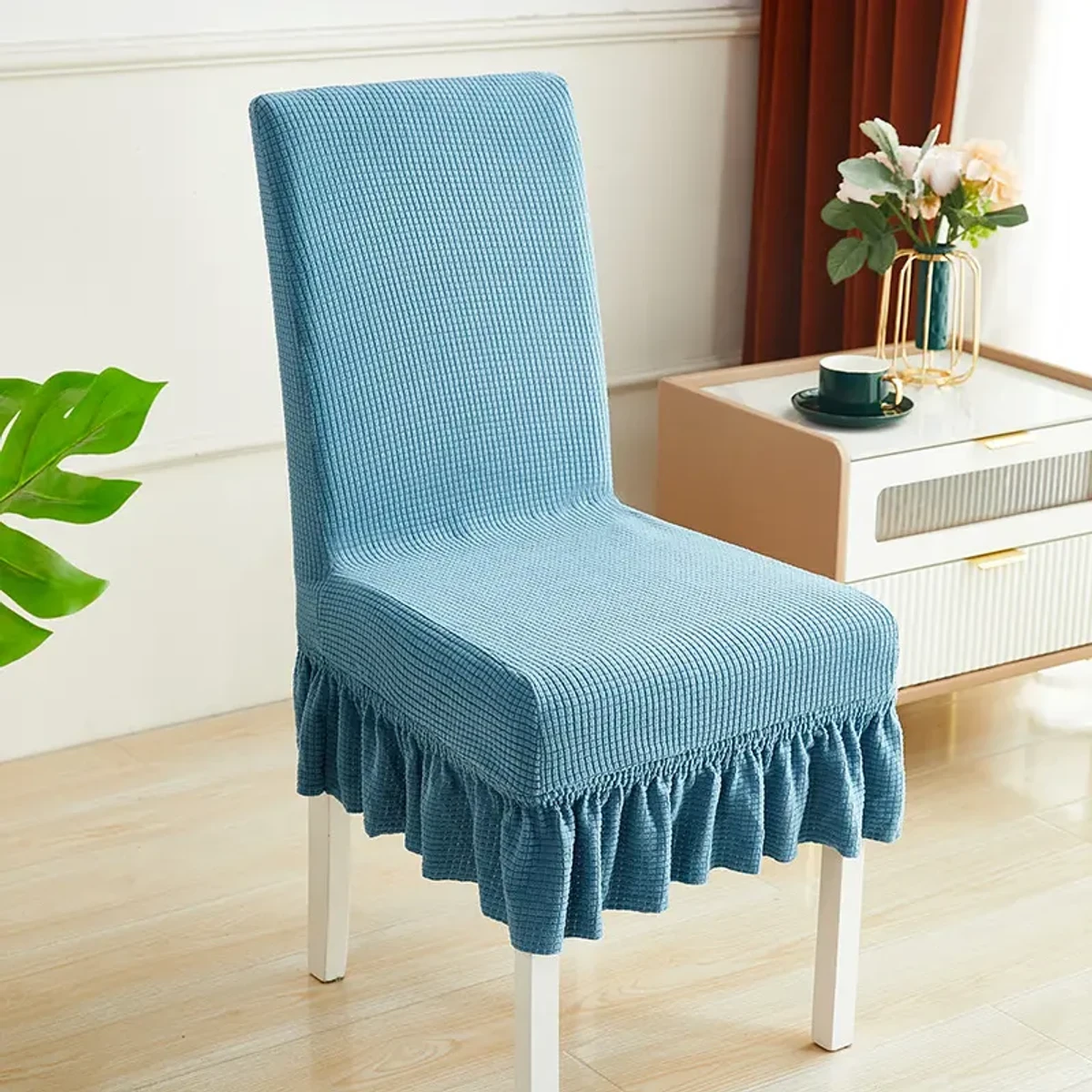 Solid Color Chair Covers for Dining Room Seat